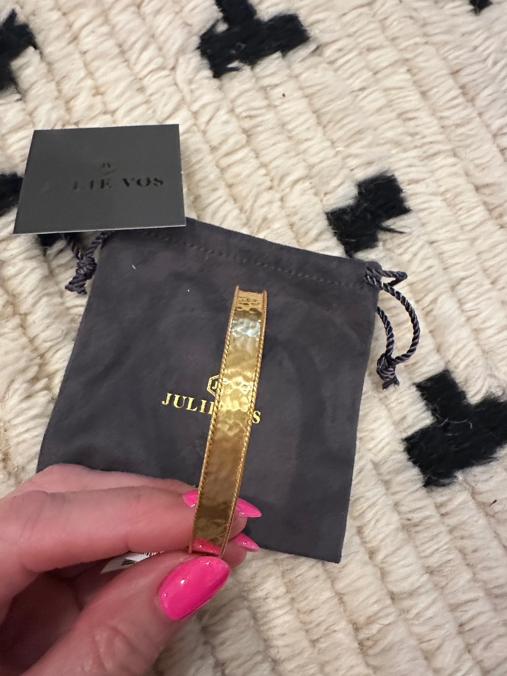Julie Vos Gold Textured Cuff Bracelet - Picture 2 of 2